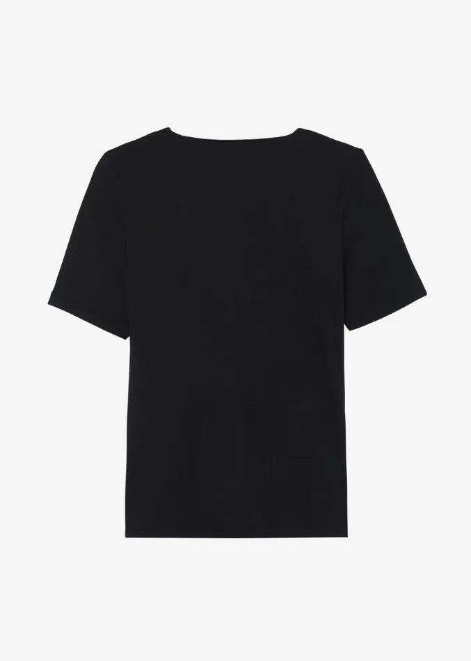 The Frankie Shop Vera Scoop Back Shirt 8211 Black Women Clothing