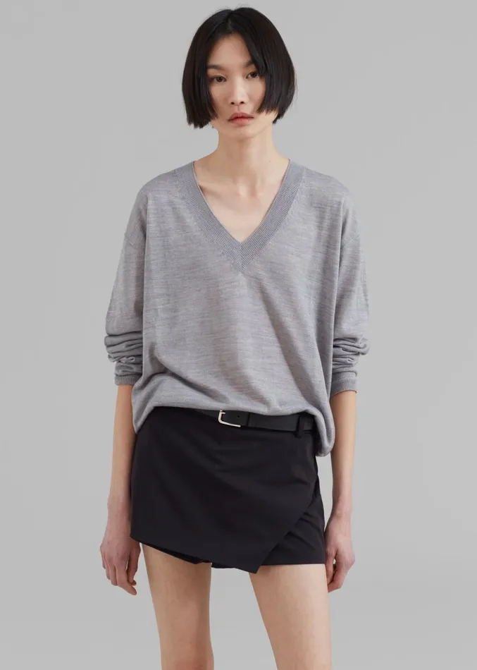 The Frankie Shop Verona Mini Skort 8211 Black Women Clothing