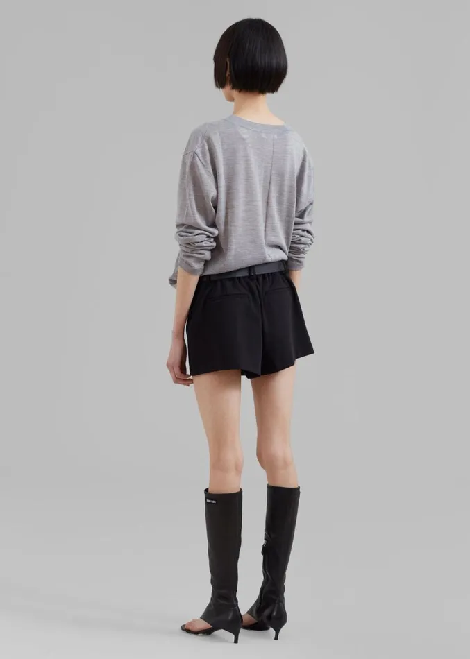 The Frankie Shop Verona Mini Skort 8211 Black Women Clothing