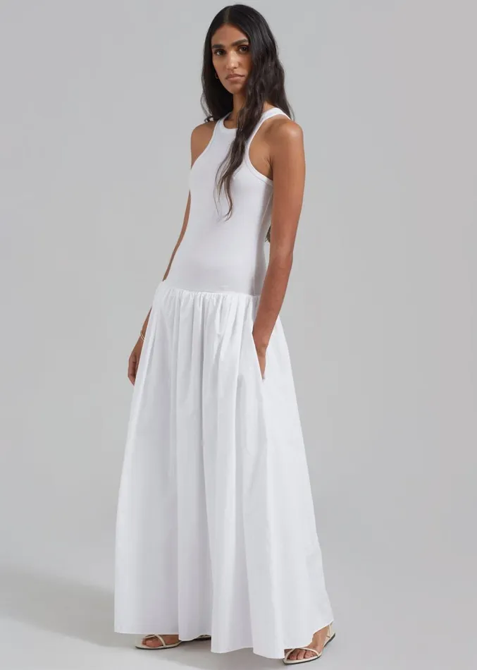 The Frankie Shop Violette Ballerina Maxi Dress 8211 White Women Dresses
