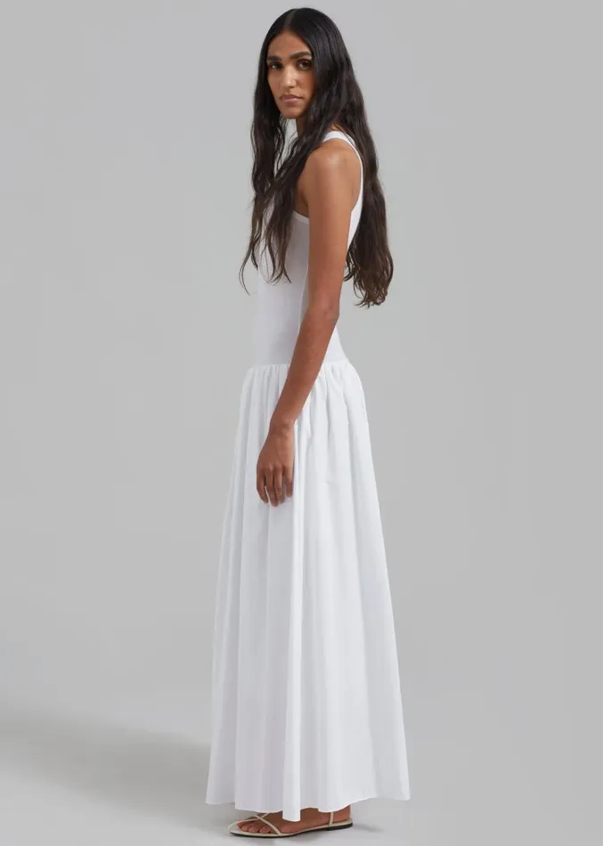 The Frankie Shop Violette Ballerina Maxi Dress 8211 White Women Dresses