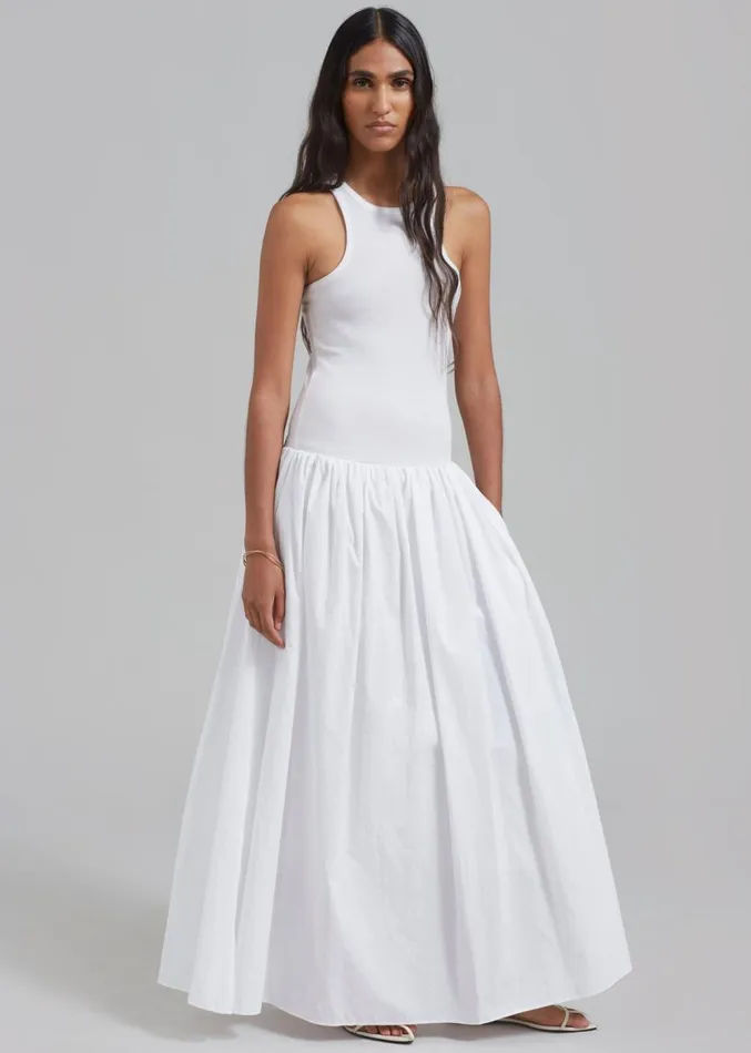 The Frankie Shop Violette Ballerina Maxi Dress 8211 White Women Dresses
