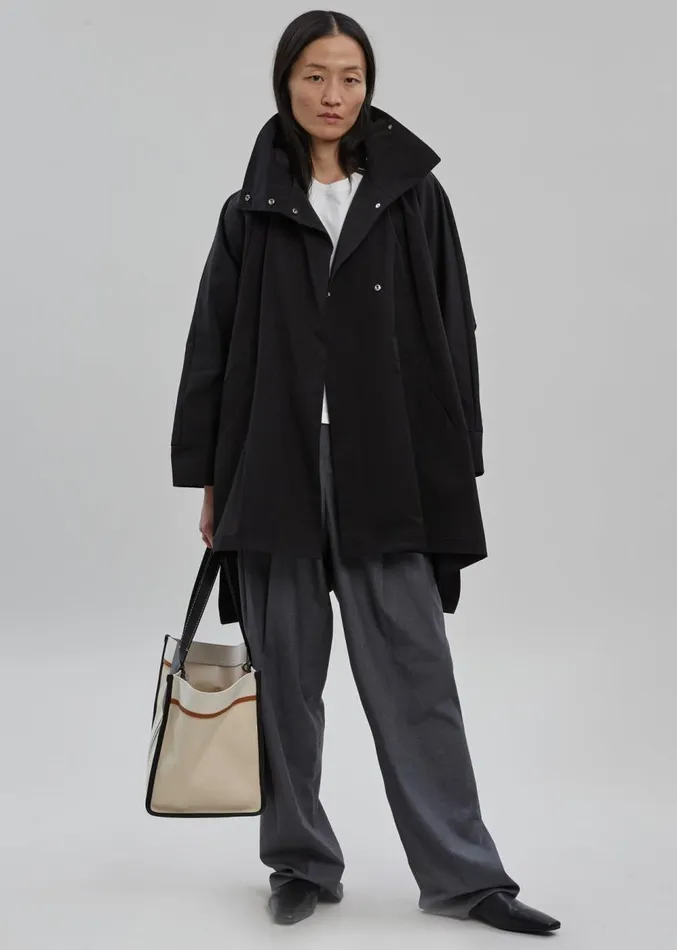 The Frankie Shop Yviche Poncho Jacket 8211 Black Women Clothing