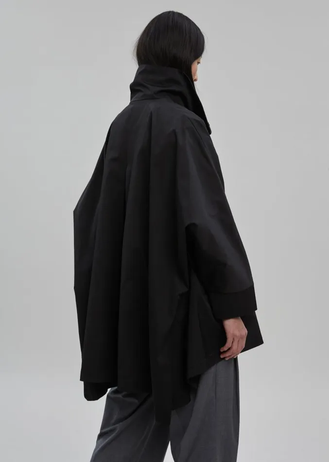 The Frankie Shop Yviche Poncho Jacket 8211 Black Women Clothing