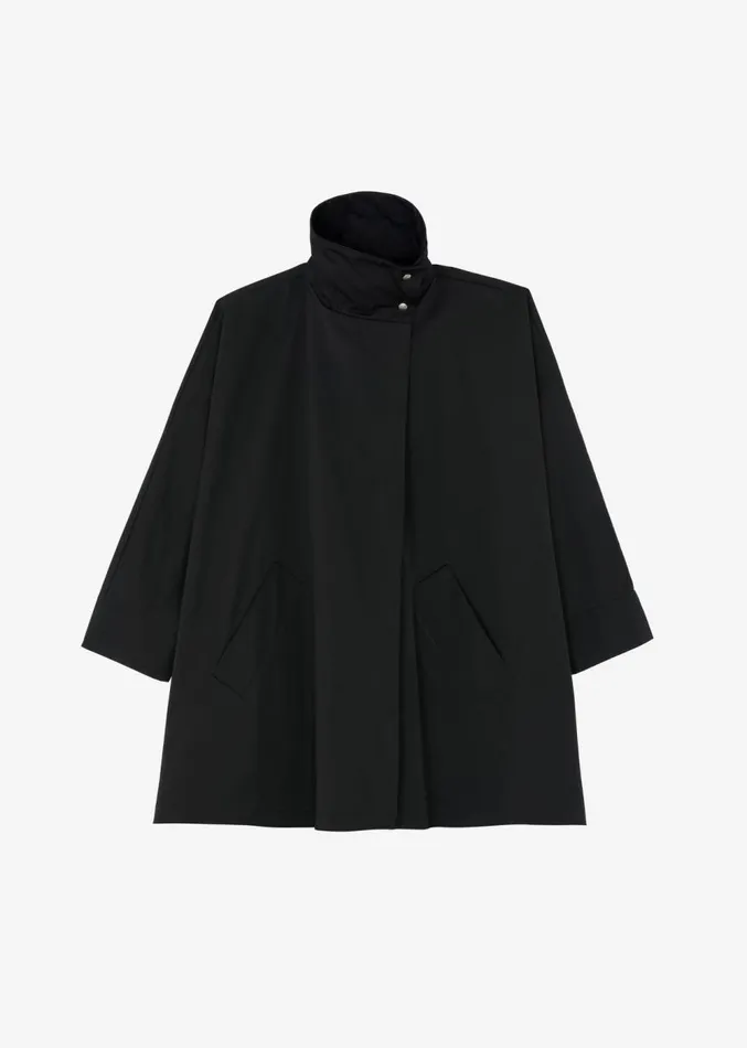 The Frankie Shop Yviche Poncho Jacket 8211 Black Women Clothing