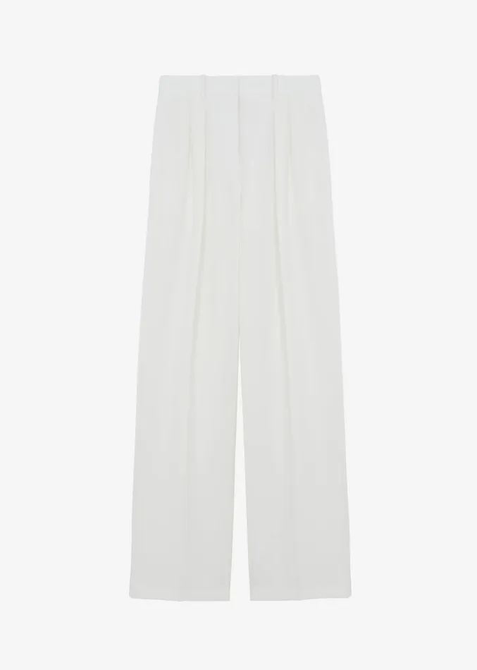The Frankie Shop Zia Pintuck Trousers 8211 White Women Clothing