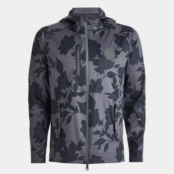 Tonal Floral Weather Resistant Repeller Jacket Charcoal Men GFORE Outerwear