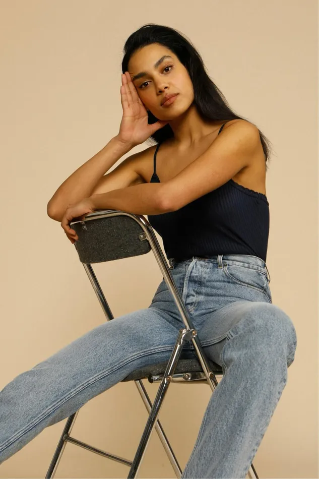 Top LIO Navy Women Rouje Blouses and Tops