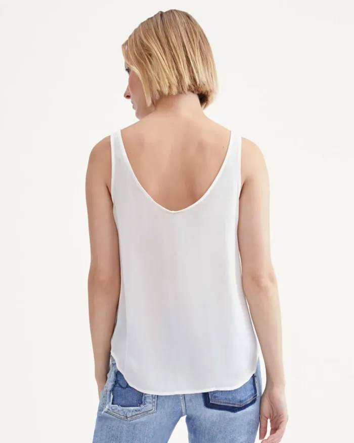 Tops Women 7 For All Mankind Button Through Tank Top In Soft White