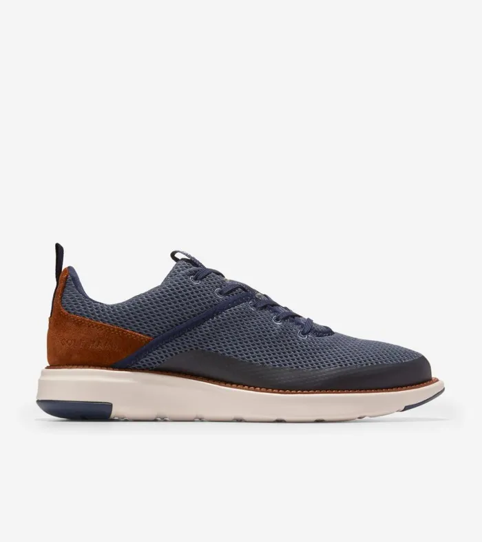 Trainers Men Cole Haan Grand Atlantic Trainer Marine Blue Knitbritish Tan
