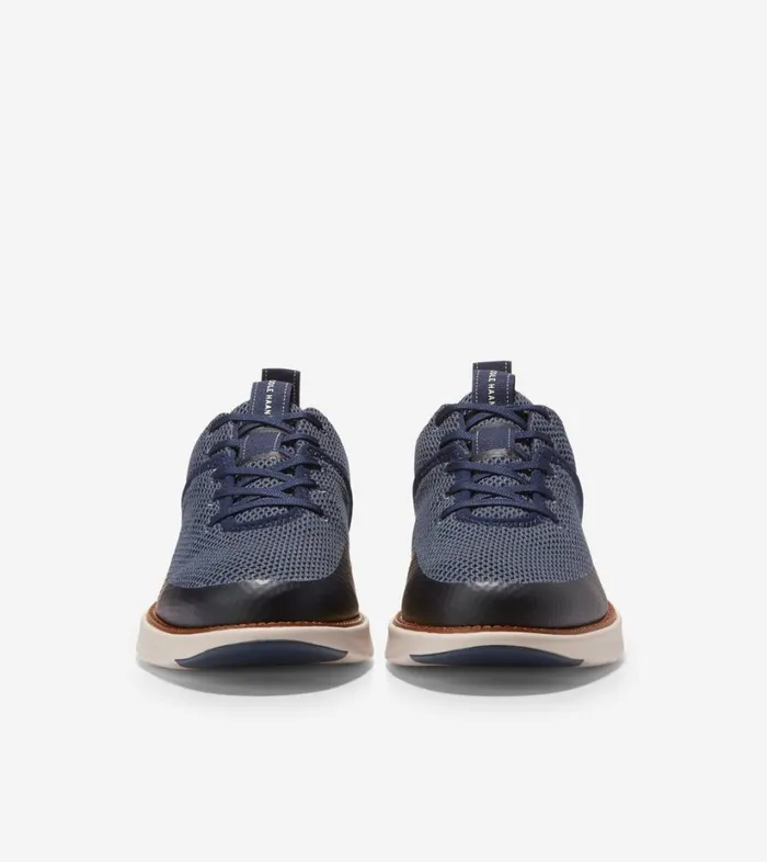 Trainers Men Cole Haan Grand Atlantic Trainer Marine Blue Knitbritish Tan Trainers Men Cole Haan Grand Atlantic Trainer Marine Blue Knitbritish Tan
