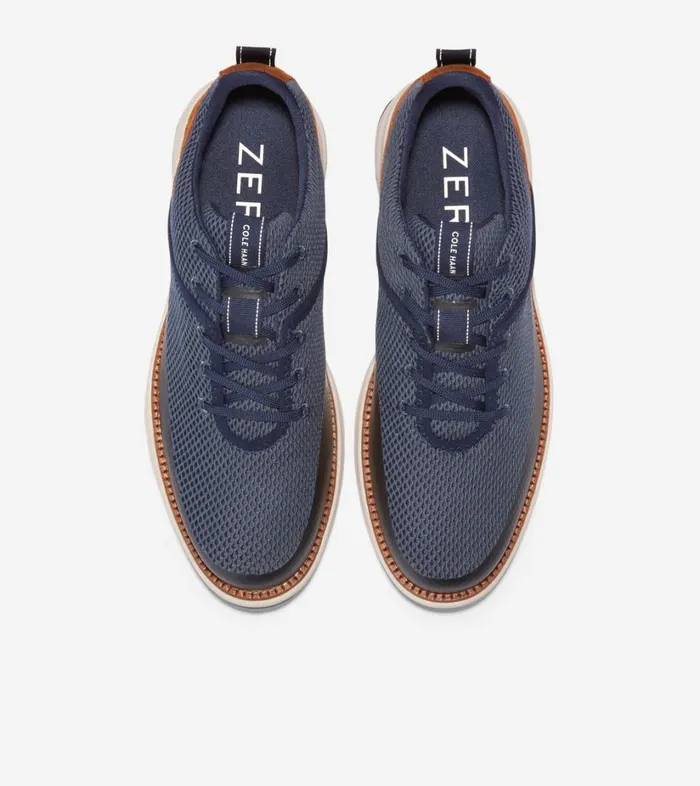 Trainers Men Cole Haan Grand Atlantic Trainer Marine Blue Knitbritish Tan Trainers Men Cole Haan Grand Atlantic Trainer Marine Blue Knitbritish Tan