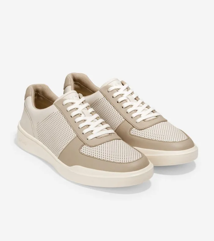 Trainers Men Cole Haan Grand Crosscourt Modern Tennis Sneaker Birchmortar Perforated Leather Trainers Men Cole Haan Grand Crosscourt Modern Tennis Sneaker Birchmortar Perforated Leather