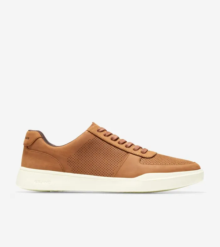 Trainers Men Cole Haan Grand Crosscourt Modern Tennis Sneaker British Tan Perforated