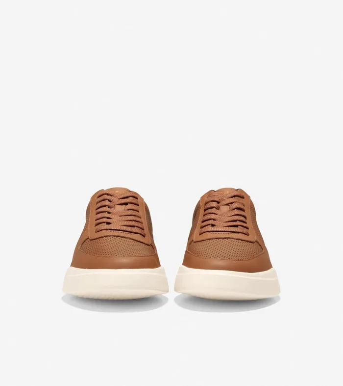 Trainers Men Cole Haan Grand Crosscourt Modern Tennis Sneaker British Tan Perforateddark Brown Trainers Men Cole Haan Grand Crosscourt Modern Tennis Sneaker British Tan Perforateddark Brown
