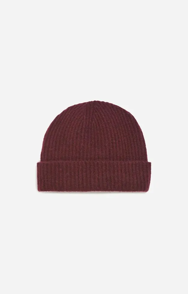 Vanessa Bruno Beanis and Gloves Women Palladia Beanie Bordeaux