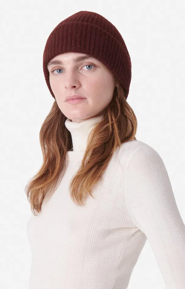 Vanessa Bruno Beanis and Gloves Women Palladia Beanie Bordeaux Vanessa Bruno Beanis and Gloves Women Palladia Beanie Bordeaux