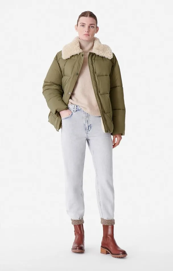 Vanessa Bruno Coats and Jackets Women Balzan Down Jacket Kaki Vanessa Bruno Coats and Jackets Women Balzan Down Jacket Kaki