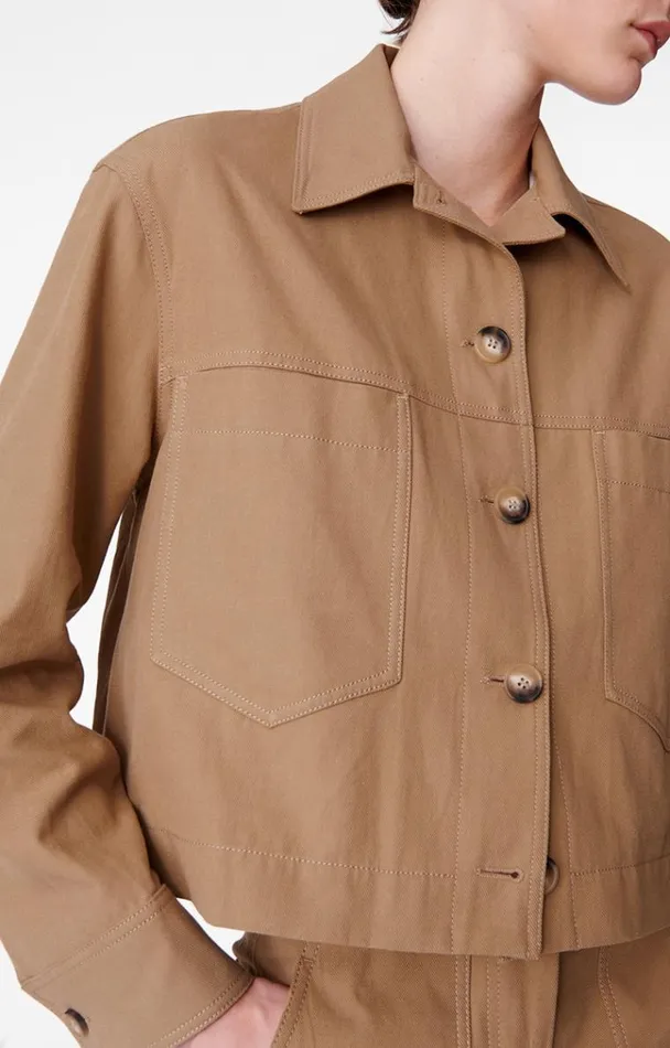 Vanessa Bruno Coats and Jackets Women Barnab Jacket Beige Vanessa Bruno Coats and Jackets Women Barnab Jacket Beige
