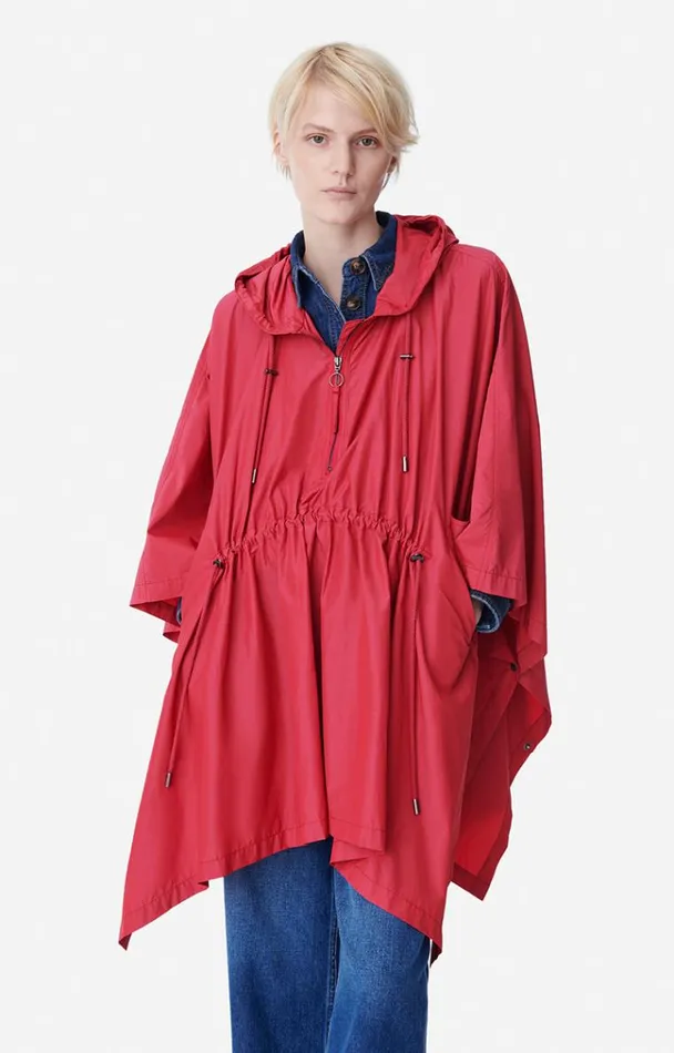 Vanessa Bruno Coats and Jackets Women Barry Rain Cape Grenade Vanessa Bruno Coats and Jackets Women Barry Rain Cape Grenade