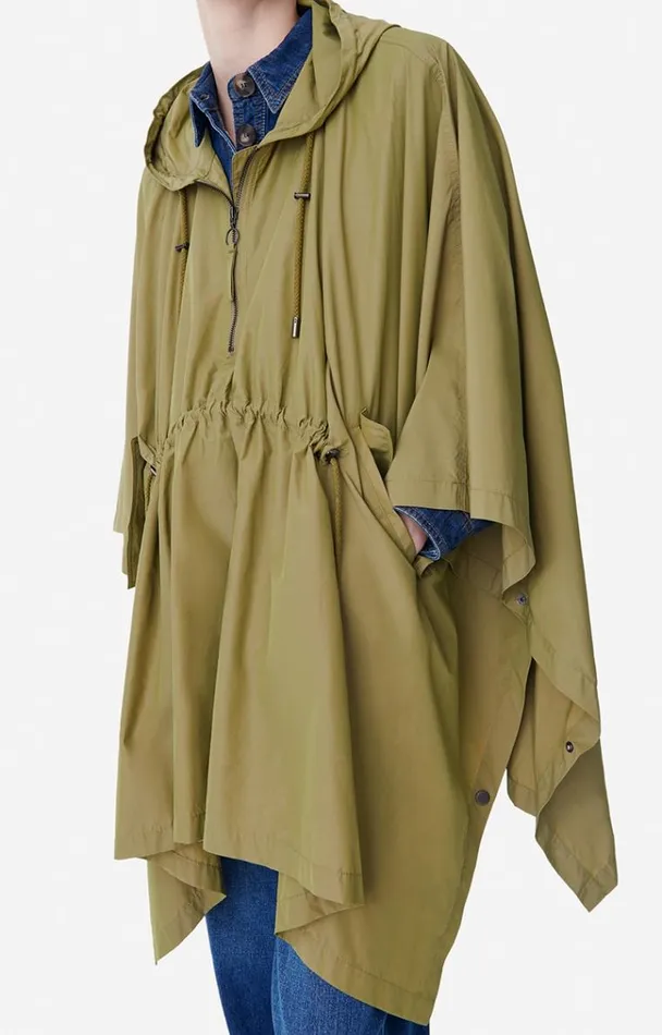 Vanessa Bruno Coats and Jackets Women Barry Rain Cape Kaki Vanessa Bruno Coats and Jackets Women Barry Rain Cape Kaki