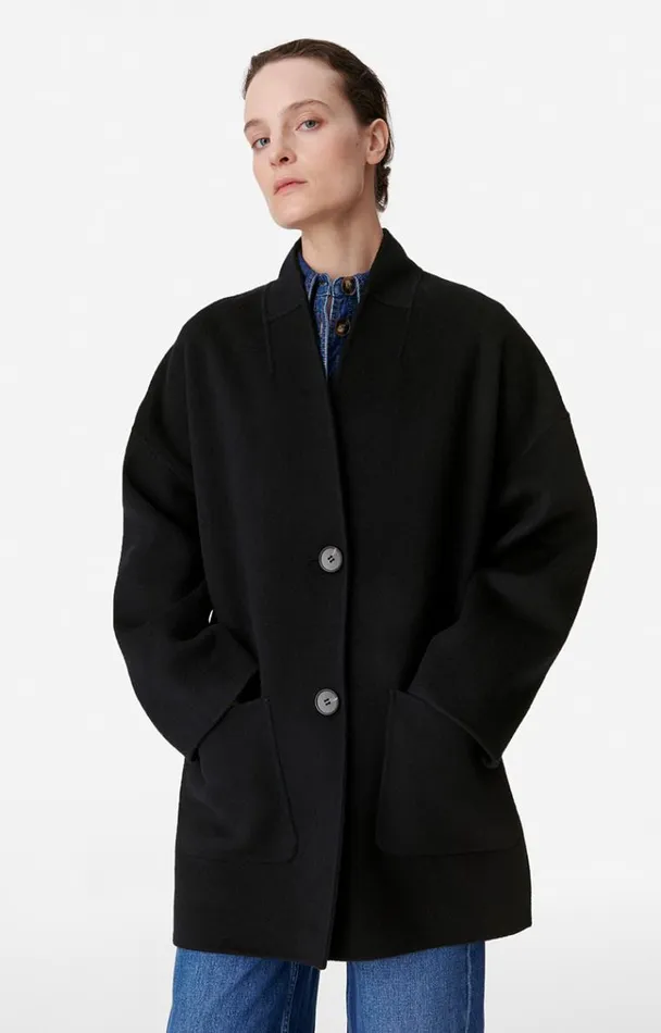 Vanessa Bruno Coats and Jackets Women Benicio Coat Bleu Marine Vanessa Bruno Coats and Jackets Women Benicio Coat Bleu Marine