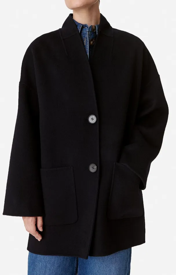 Vanessa Bruno Coats and Jackets Women Benicio Coat Bleu Marine Vanessa Bruno Coats and Jackets Women Benicio Coat Bleu Marine
