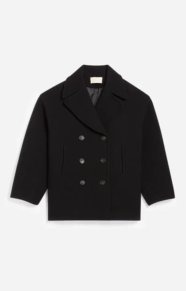 Vanessa Bruno Coats and Jackets Women Berlin Coat Noir Vanessa Bruno Coats and Jackets Women Berlin Coat Noir