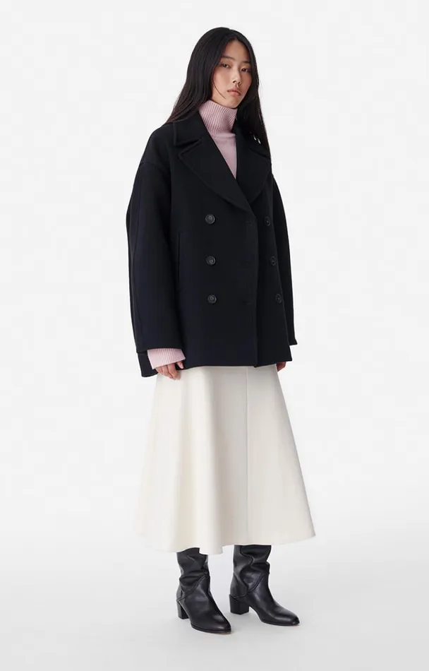 Vanessa Bruno Coats and Jackets Women Berlin Coat Noir Vanessa Bruno Coats and Jackets Women Berlin Coat Noir