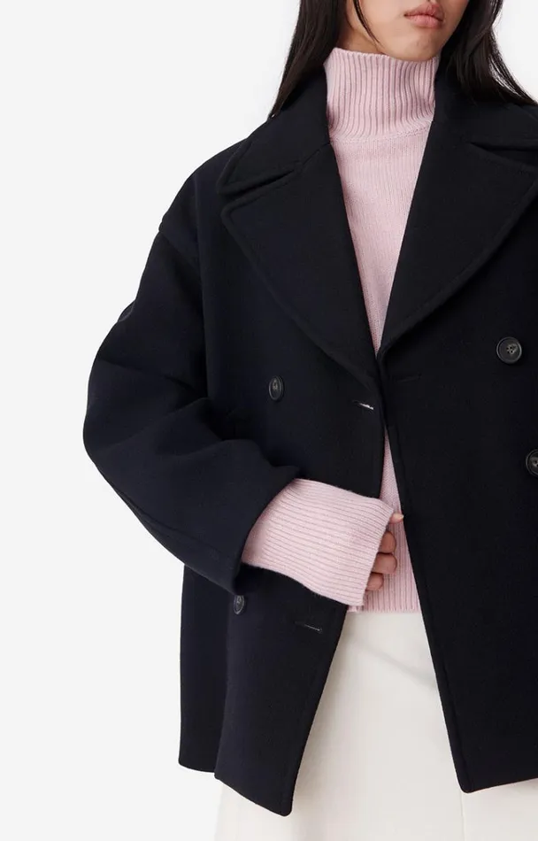 Vanessa Bruno Coats and Jackets Women Berlin Coat Noir Vanessa Bruno Coats and Jackets Women Berlin Coat Noir