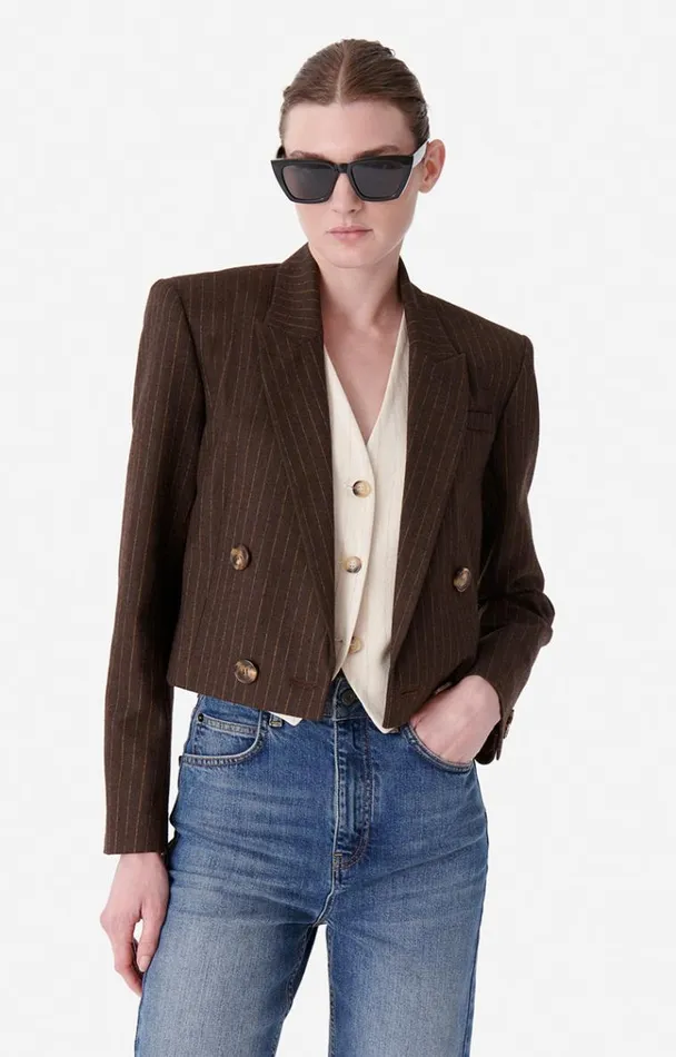 Vanessa Bruno Coats and Jackets Women Blaise Jacket Cacao