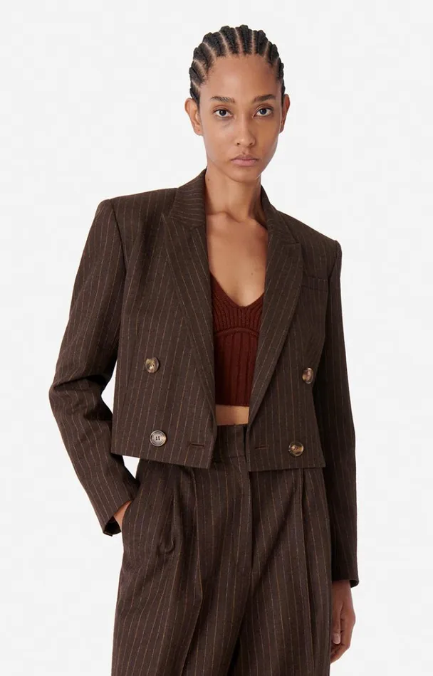Vanessa Bruno Coats and Jackets Women Blaise Jacket Cacao Vanessa Bruno Coats and Jackets Women Blaise Jacket Cacao