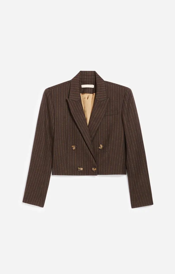 Vanessa Bruno Coats and Jackets Women Blaise Jacket Cacao Vanessa Bruno Coats and Jackets Women Blaise Jacket Cacao