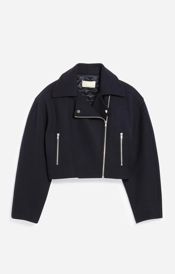 Vanessa Bruno Coats and Jackets Women Bless Jacket Bleu Marine Vanessa Bruno Coats and Jackets Women Bless Jacket Bleu Marine