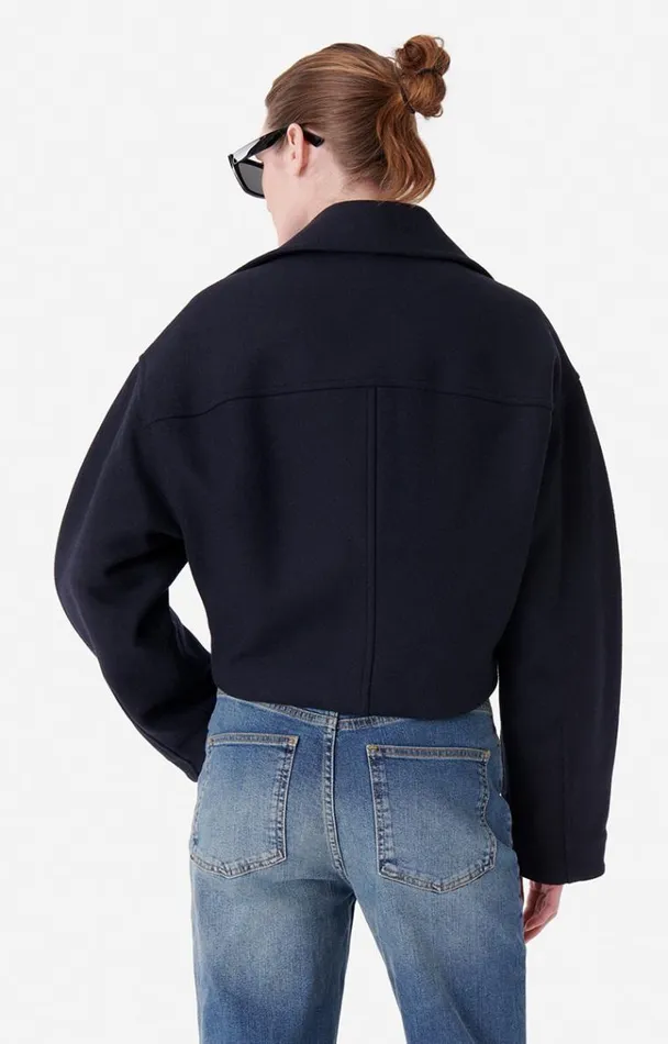 Vanessa Bruno Coats and Jackets Women Bless Jacket Bleu Marine Vanessa Bruno Coats and Jackets Women Bless Jacket Bleu Marine