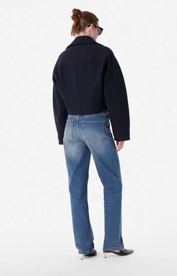 Vanessa Bruno Coats and Jackets Women Bless Jacket Bleu Marine Vanessa Bruno Coats and Jackets Women Bless Jacket Bleu Marine
