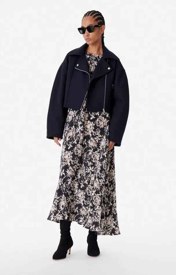 Vanessa Bruno Coats and Jackets Women Bless Jacket Bleu Marine Vanessa Bruno Coats and Jackets Women Bless Jacket Bleu Marine