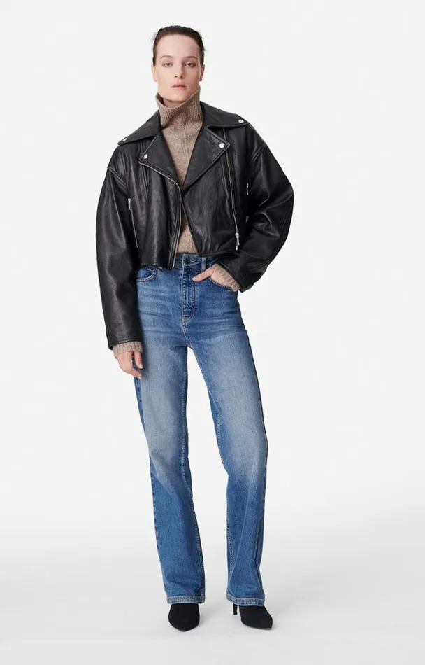 Vanessa Bruno Coats and Jackets Women Bless Perfecto Jacket Noir