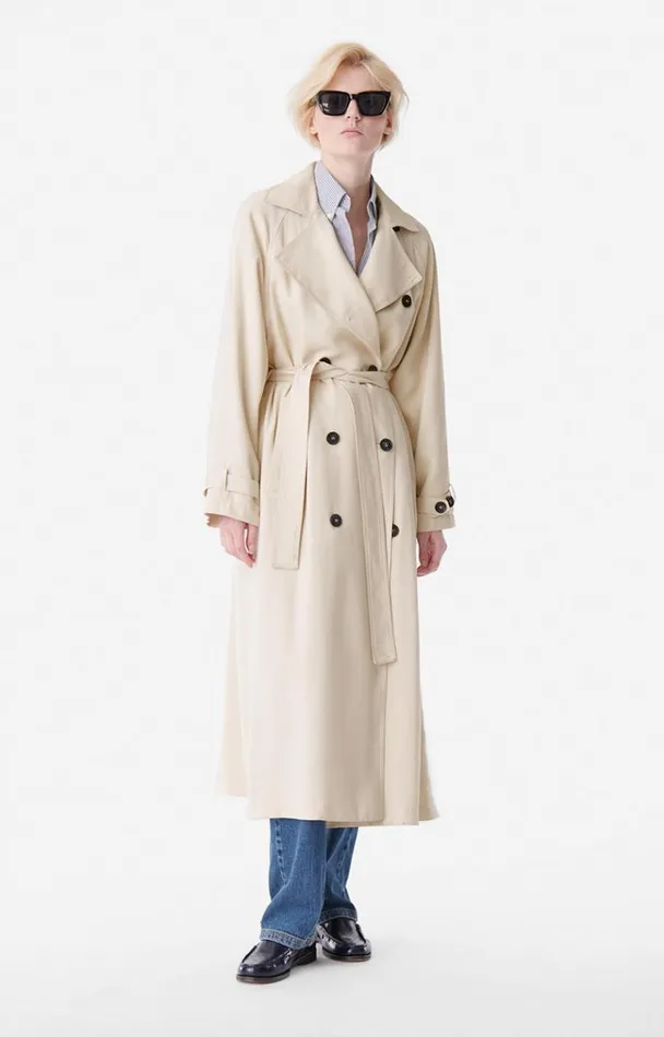 Vanessa Bruno Coats and Jackets Women Carl Trench Coat Ivoire