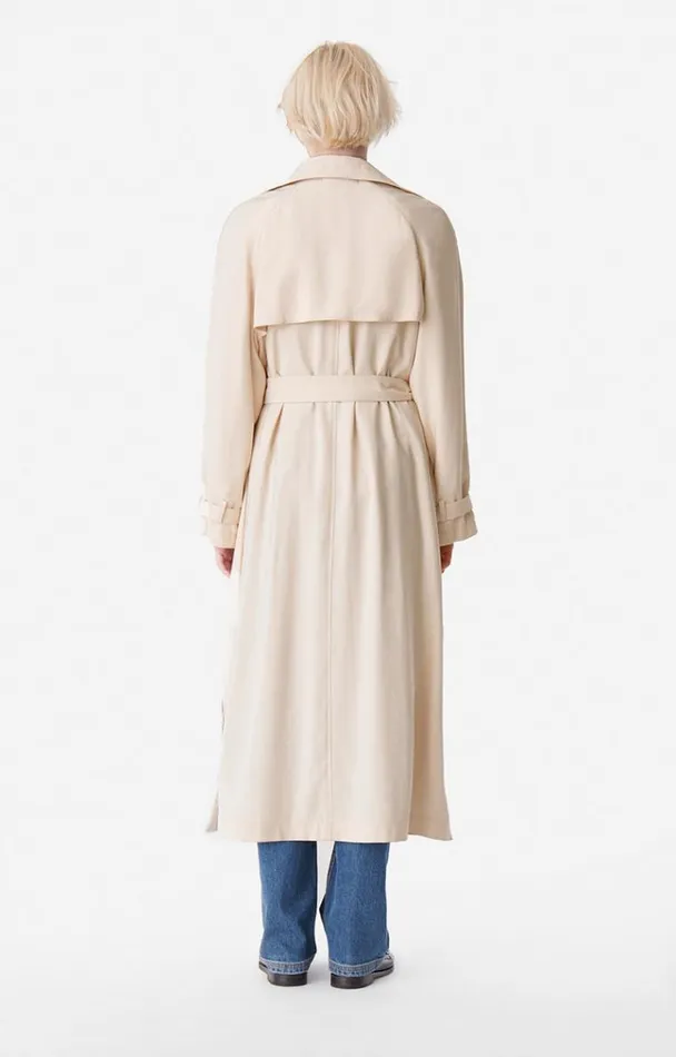 Vanessa Bruno Coats and Jackets Women Carl Trench Coat Ivoire Vanessa Bruno Coats and Jackets Women Carl Trench Coat Ivoire