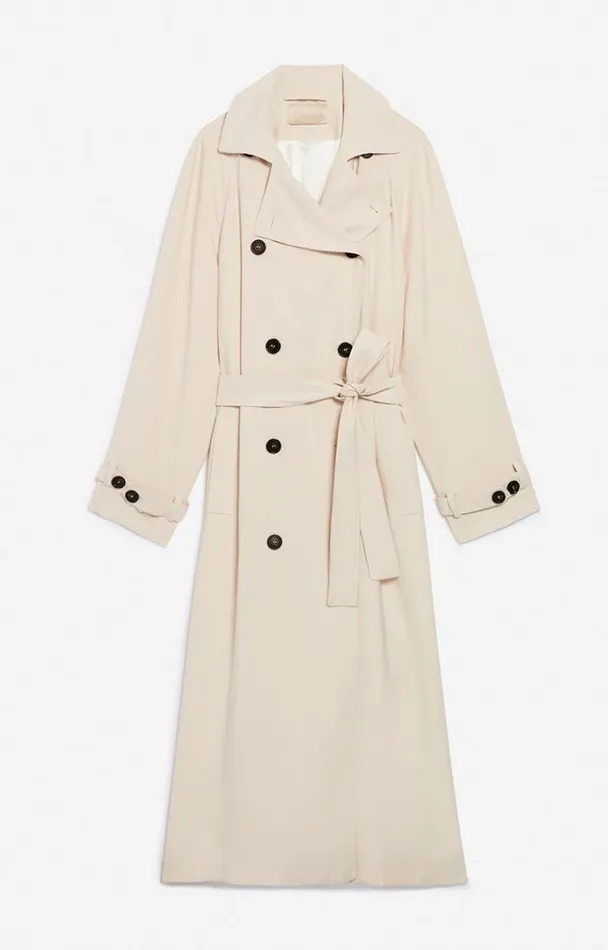 Vanessa Bruno Coats and Jackets Women Carl Trench Coat Ivoire Vanessa Bruno Coats and Jackets Women Carl Trench Coat Ivoire