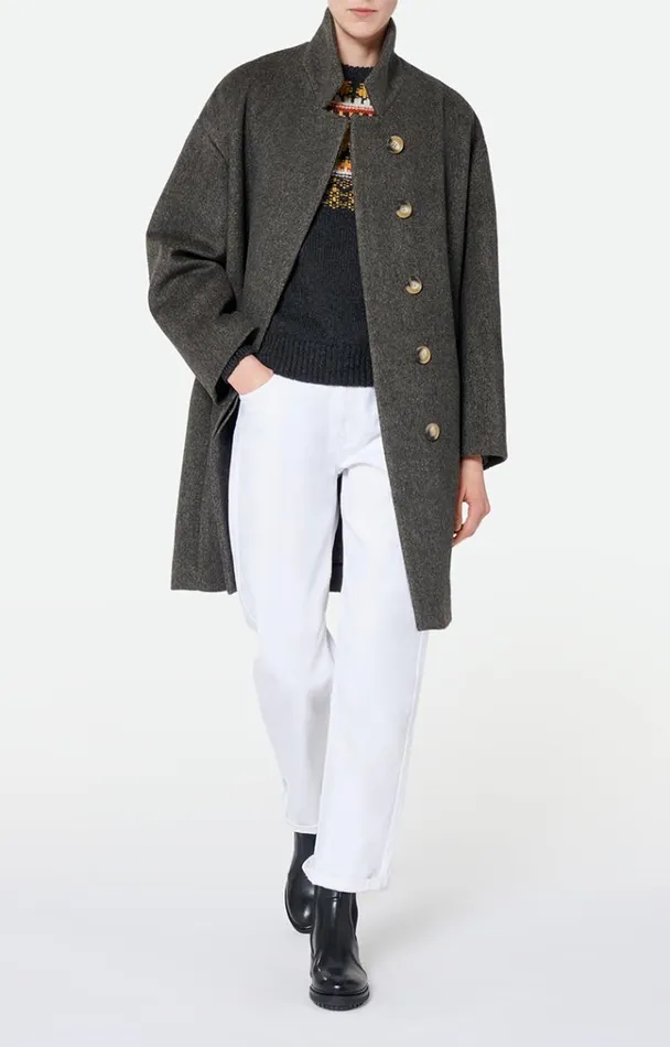 Vanessa Bruno Coats and Jackets Women Maguelone Coat Gris