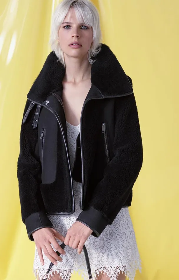 Vanessa Bruno Coats and Jackets Women Manila Jacket Noir Vanessa Bruno Coats and Jackets Women Manila Jacket Noir