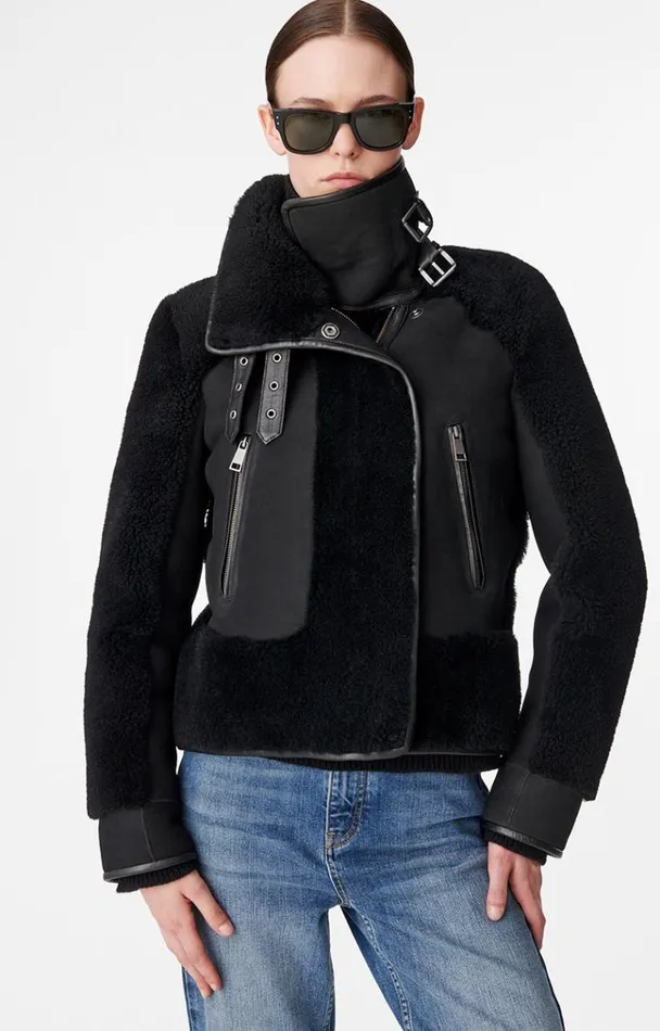 Vanessa Bruno Coats and Jackets Women Manila Jacket Noir Vanessa Bruno Coats and Jackets Women Manila Jacket Noir