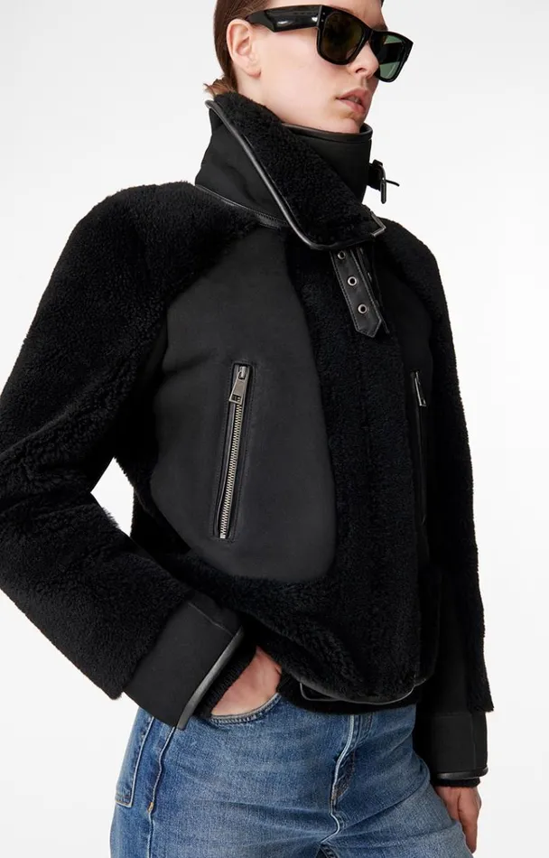 Vanessa Bruno Coats and Jackets Women Manila Jacket Noir Vanessa Bruno Coats and Jackets Women Manila Jacket Noir