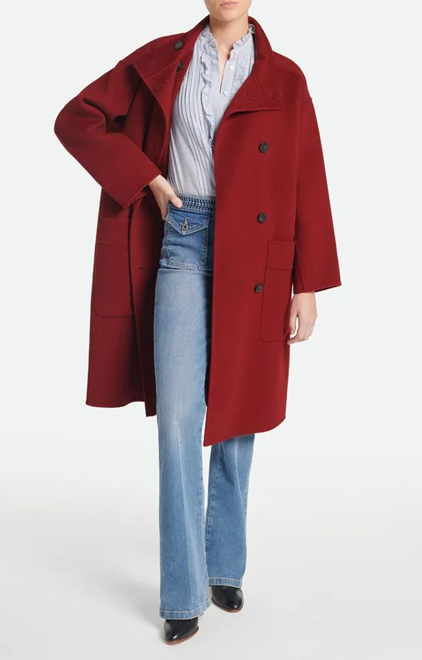 Vanessa Bruno Coats and Jackets Women Pavel Coat Bordeaux