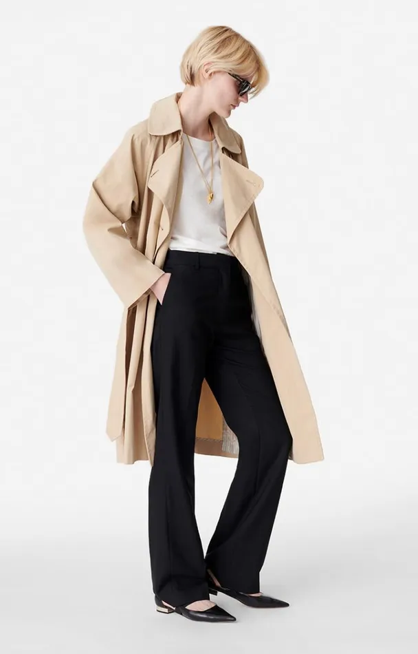 Vanessa Bruno Coats and Jackets Women Smith Trench Coat Tilleul