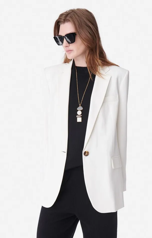 Vanessa Bruno Coats and Jackets Women Tilia Jacket Ecru Vanessa Bruno Coats and Jackets Women Tilia Jacket Ecru