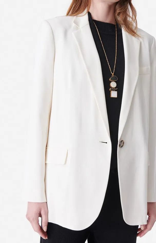 Vanessa Bruno Coats and Jackets Women Tilia Jacket Ecru Vanessa Bruno Coats and Jackets Women Tilia Jacket Ecru