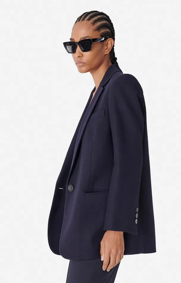 Vanessa Bruno Coats and Jackets Women Tilia Jacket Navy Vanessa Bruno Coats and Jackets Women Tilia Jacket Navy